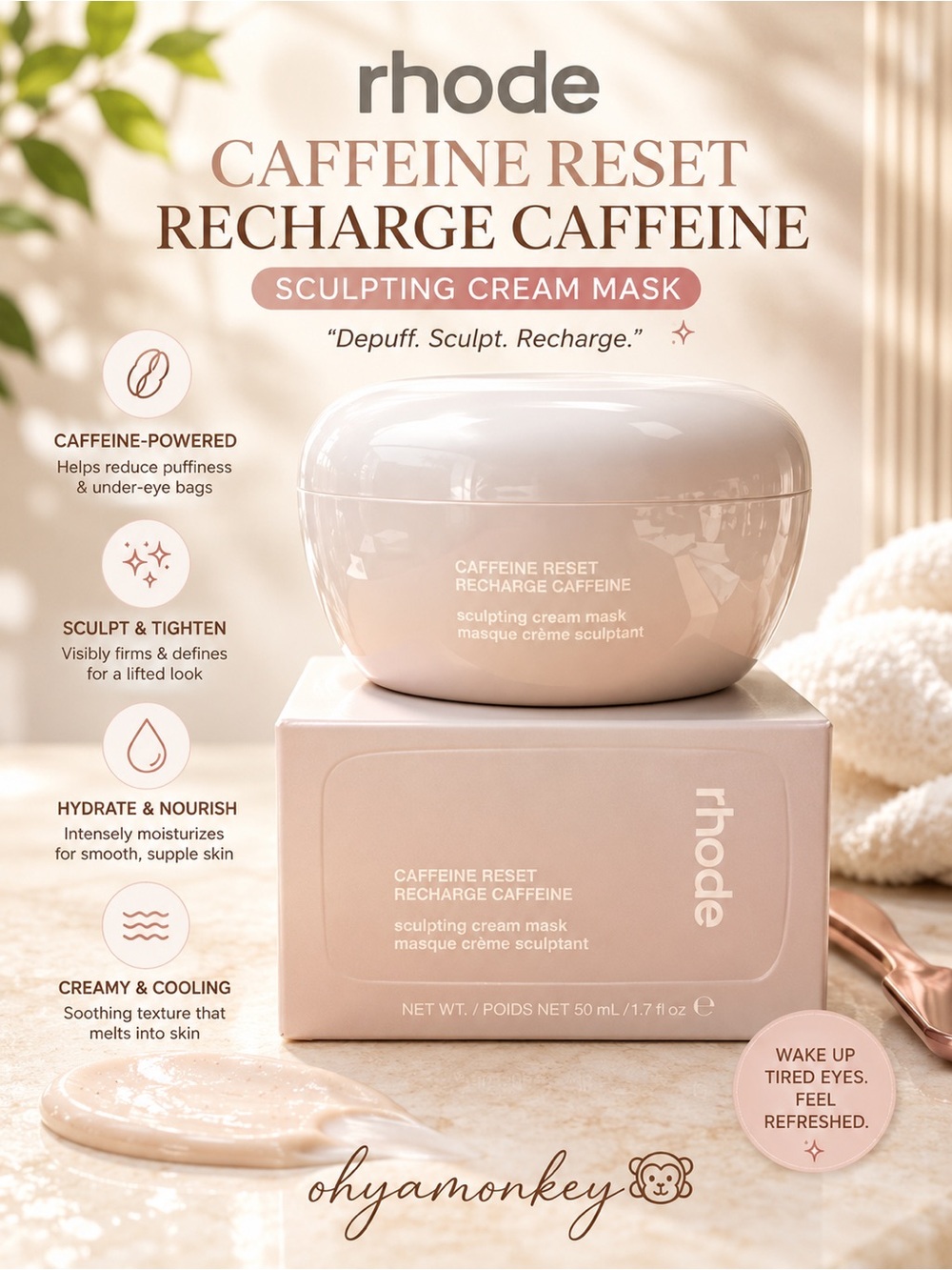 Rhode Caffeine Reset Sculpting Cream Mask